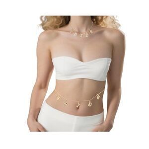 2752 Bride Necklace Body Chain Set, Bride Belly Button Chain,
